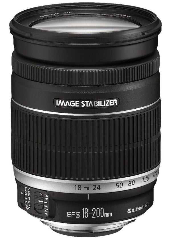 Canon EF-S 18-200mm F3.5-5.6 IS Objektiv (72mm Filtergewinde) schwarz